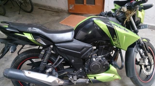 8 Used Green Color Tvs Apache Rtr Motorcycle Bike For Sale Droom